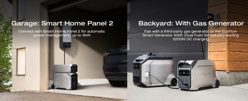 EF ECOFLOW Power Station 4096Wh DELTA Pro 3 with 400W Portable Solar Panel, 120/240V 4000W AC Output, Solar Generator for Home Use, Camping Accessories, Emergencies, Power Outages, RVs