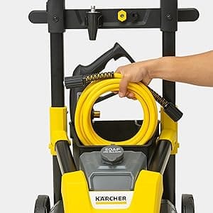 Kärcher Pressure Washer K1800PS, Max 2250 PSI, 3 Spray Nozzles, Detergent Tank, For Cars, Driveways, Siding, Patios, 1.46 max. GPM