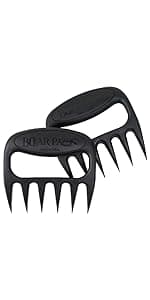 Bear Paws Meat Claws - The Original Meat Shredder Claws, USA Made - Easily Lift, Shred, Pull and Serve Meats - Ultra-Sharp, Ideal Meat Claws for Shredding Pulled Pork, Chicken, Beef, Turkey - Orange