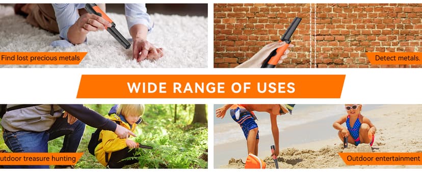 SUNPOW Metal Detector Pinpointer for Adults & Kids - Waterproof Handheld Pin Pointer Wand - High Sensitivity 360° Detection - Easy to Use 2 Alert Modes - Treasure Pinpointing Finder Probe - OTMD12