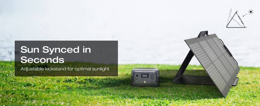 EF ECOFLOW Solar Generator RIVER 3 Plus with 110W Solar Panel, 286Wh Portable Power Station LiFePO4 Battery, 3 Up to 1200W AC Outlets, <10 MS UPS, Expandable to 858Wh, <30 dB Quiet, 1Hr Fast AC Charge