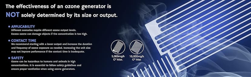 Airthereal MA5000 Commercial Ozone Generator, High Capacity Ozone Machine Odor Removal - Home Air Ionizers O3 Deodorizer for Rooms, Smoke, Cars and Pets, Eliminate Odors up to 2000sq.ft., Blue