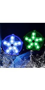 Floating Pool Speakers with Colorful Lights, IP68 Waterproof Bluetooth Speaker for Pool, Crystal Clear Sound Hot Tub Speaker for Pool, Spa and Outdoor