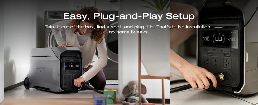 EF ECOFLOW Power Station 4096Wh DELTA Pro 3 with 400W Portable Solar Panel, 120/240V 4000W AC Output, Solar Generator for Home Use, Camping Accessories, Emergencies, Power Outages, RVs