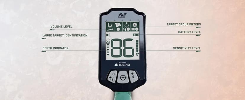 MINELAB X-Terra Intrepid, All-Terrain Professional Pinpointing Metal Detector for Adults with Waterproof Coil, 2 Detect Modes, and Clear Target IDs