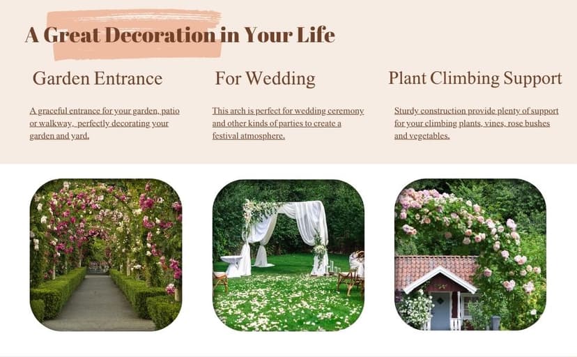 Outvita 7 Ft Wooden Garden Arbor Arch, Fir Wood Arbour Trellis, Pergola Archway for Wedding Ceremony Decoration Pergola Plant Climbing Rose Vines Lawn Courtyard Patio Dark Brown