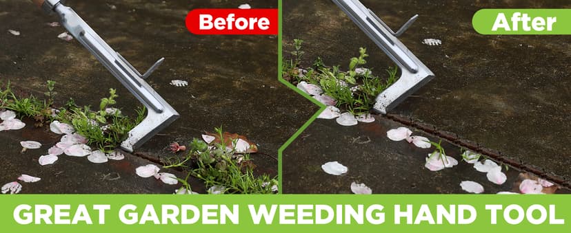 WORKPRO Garden Tool Set, 3 Pcs Gardening Hand Tools with Wood Handle, Weed Puller, Crack Weeder, Hand Trowel, for Planting, Digging, Weeding, Ideal Gardening for Women & Men