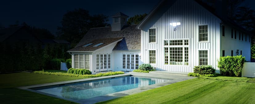 LUTEC 80W 9000LM LED Security Light Motion Sensor Outdoor Lights, 4 Head LED Flood Lights Outdoor 5000K Daylight, IP65 Waterproof, Motion Detected Lights for Outside, House, Garage, Yard (Black)