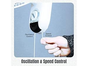 Hurricane Classic Oscillating Wall Mount Fan w/ 3 Quite Speeds, White, 16" - Corded Electric Air Cooling Unit w/Easy Pull Cord Controls for Home, Grow Tents, Offices, Sheds, Studios, Garages & Dorms