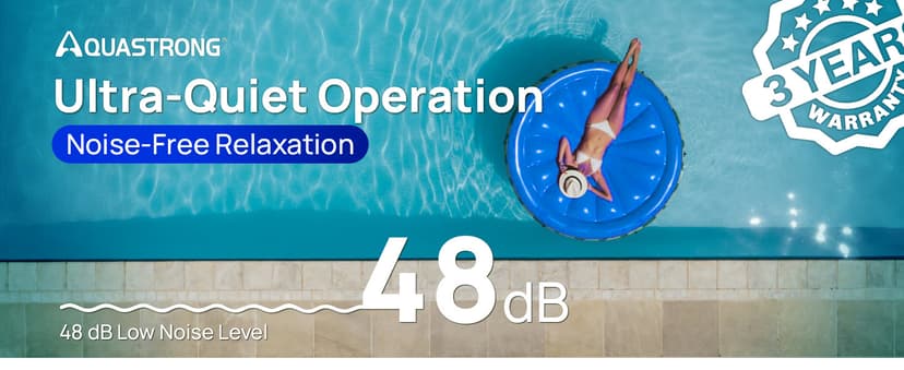 Aquastrong 35,000 BTU Inverter Swimming Pool Heat Pump, 9,000 Gallons Electric Pool Heater for Above Ground and Inground Pool, WiFi Capable Timer, Heating and Cooling Pool Heater 120V