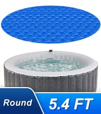 Hot Tub Spa Solar Bubble Cover Blanket for Round Inflatable Hot Tub Spa Pool Thermal Insulation Floating Bubble Wrap Covers (6 Ft)