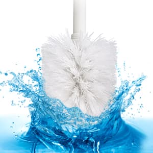 Home Intuition Modern Brushed Stainless Steel Toilet Brush & Holder Set, Bathroom Bowl Scrubber with Holder, 2 Pack