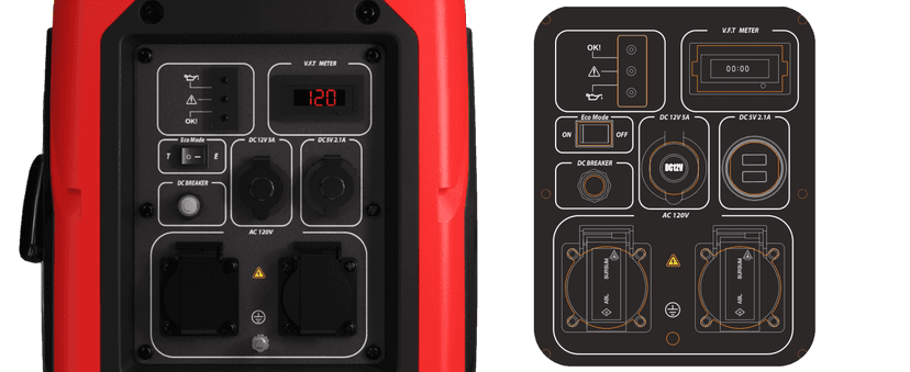 ERAYAK 2400W Portable Inverter Generator for Home Use, Super Quiet Small Generator for Camping Outdoor Emergency Power Backup, Gas Powered Engine, EPA Compliant