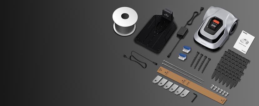 Robot Lawn Mower with Max 180m Stable Boundary Wire - Recommended 550㎡, Max 900㎡, 300% Higher Efficiency of Grid-Shaped Mowing Path, Automatic Robotic Lawn Mower with Auto Mapping & Recharge