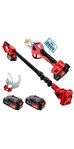 Electric Pruning Shears Professional Cordless Electric Pruning Battery Powered, Tree Branch Pruner with 2 PCS Rechargeable 2 Ah Lithium Battery - 30mm (1.2inch) Cutting Diameter