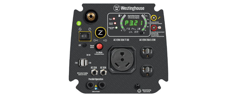 Westinghouse 4000 Peak Watt Super Quiet Dual Fuel Portable Inverter Generator, Wheel & Handle Kit, Gas & Propane Powered, RV Ready, CO Sensor, Parallel Capable