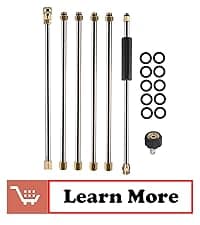 Tool Daily Dual-Function Undercarriage Cleaner, 24 Inch, Water Broom for Pressure Washer with 7 Nozzles, Under Car washer Attachment, 3 Pcs Extension Wand, 4000 PSI