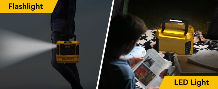 Togo POWER Portable Power Station ADVANCE600-560Wh LiFePO4 Battery 600W AC Outlet (Peak 1200W) - 0-80% in 60 Mins - Power Backup Outdoor Solar Generator for Camping, RV Trip, Outage