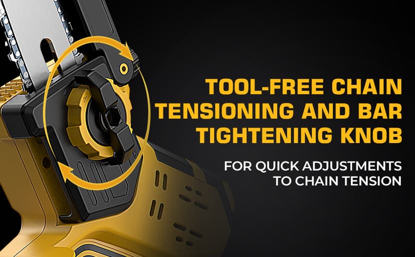 Mini Chainsaw for Dewalt 20V MAX Battery, Auto-Oiler, 8-Inch and 6-Inch 2-IN-1 Brushless Cordless Pruning Chainsaw, Battery Powered Mini Chainsaw for Wood Cutting (Tools only)