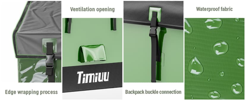 XXL 310 Gallon Extra Large Deck Box, Waterproof Outdoor Storage Box with Taller Side Panels for Patio Furniture Cushions, Pools and Garden Tools Green & Black