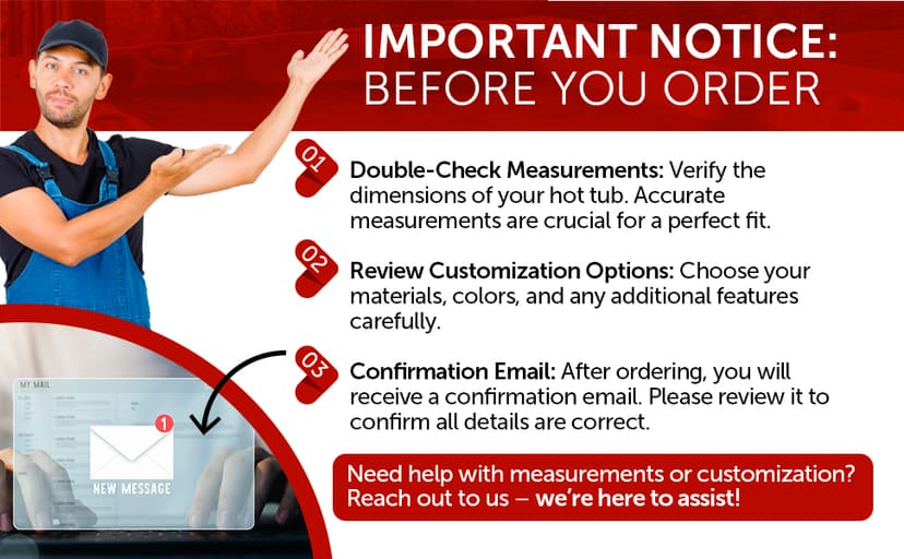 The Cover Guy Premium Hot Tub Cover | Custom Made Replacement Spa Cover | Energy-Saving Hot Tub Covers Built for All Climates | 6, 5, or 4 inch Taper