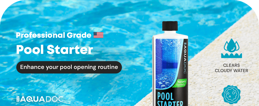 Pool Opening Chemical - 32oz for up to 30,000 gallons - Pool Starter Kit for Above Ground & Inground Pools - AquaDoc Pool Chemicals Made in USA