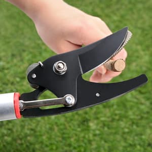 32-Inch Cut and Hold Pruners, Long-Reach Tree Pruner with Rotating Cutter Head, Long Pruning Shears for Garden, Fruit Picking, Branches Trimming