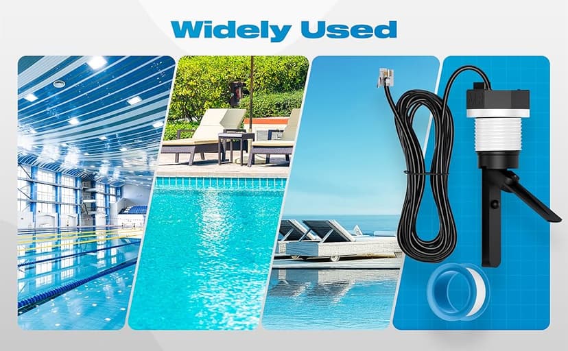 Hayward Flow Switch, GLX-FLO-RP for Hayward Goldline Aquarite Salt System Pool Flow Sensor Suitable Hayward Salt Cell and Chlorine Generator with 15ft Cable Pool Flow Switch