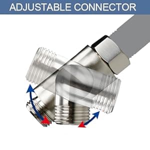 Shower Arm Diverter Valve Brass G1/2 3 Way Universal Bathroom Shower System Component Replacement for Handheld Shower Head and Fixed Spray Head, Brushed Nickel