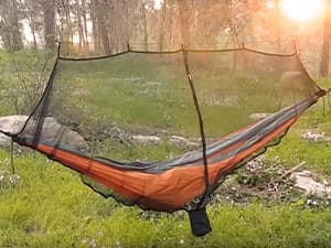 Foxelli XL Hammock Net – 12ft Net for Hammocks, Lightweight Portable Hammock Netting, Fast and Easy Set Up, Fits All Camping Hammocks