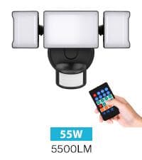 Olafus 60W Flood Lights Outdoor, Switch Controlled 6000LM LED Security Lights, IP65 Waterproof Outside Floodlights, 6500K Exterior Flood Light Fixture Wired for House Yard Porch Eave Black