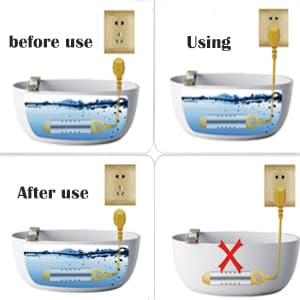 Immersion Water Heater,with 304 Stainless Steel Cover Intelligent Temperature Control and Digital LCD Thermometer Portable Bucket Heater Heat 5 Gallons of Water in Minutes