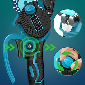 Mini Chain saw, 6-Inch Chain Saw, 2 Pack 2000mAh Batteries, 【Seniors Friendly】Portable Handheld Chainsaw, Mini Chainsaw Cordless for Wood Cutting Tree Trimming DIY Projects Gardening Camping