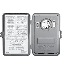 BN-LINK Pool Pump Timer, Outdoor Mechanical Timer Box, Heavy Duty 24 Hour Programmable, 2HP 40A Max, 120, 240, 277 VAC, for Pool Pump, Water Heater, Fans, SPA, ETL Listed