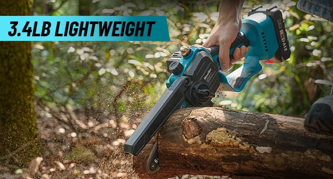 Seesii PS600 2-in-1 Electric Pole Saws for Tree Trimming, 6 Inch Mini Chainsaw Cordless with Extension Pole, Battery Powered Pole Chain Saw, Tree Trimmer Limb Branch Cutter Pruner with 2 Battery