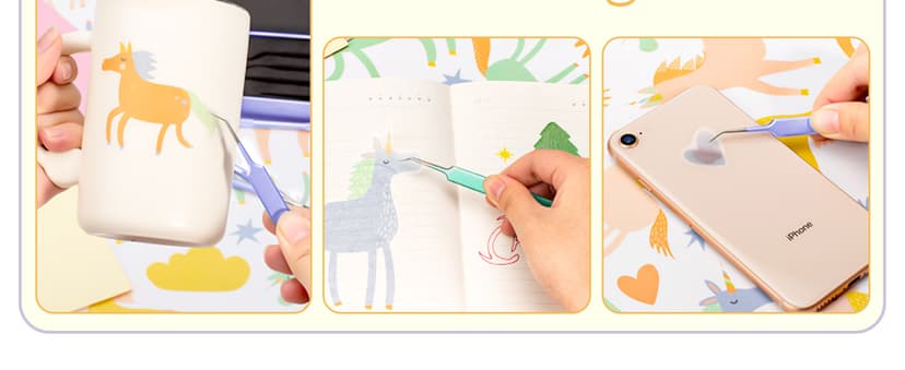 Whaline Weeding Vinyl Tools 4 Pieces Precision Stainless Steel Cricut Weeder Tool with Case, Vinyl Craft Paper Craft Tool Kit for Silhouettes Cameos, Lettering Scraper Hook Spatula Tweezers