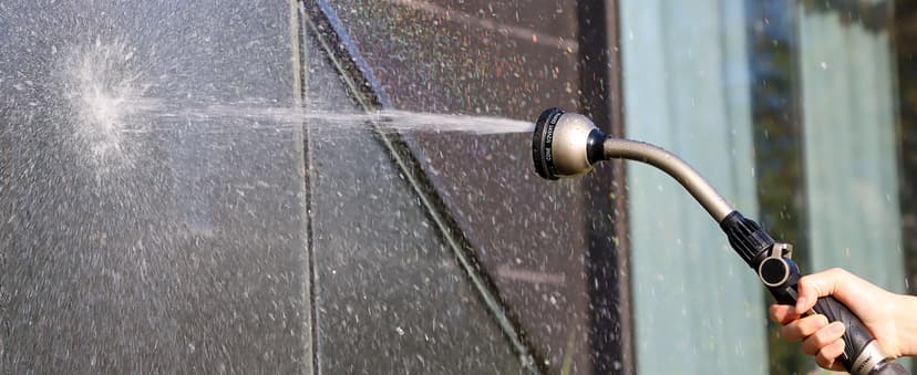 RESTMO Watering Wand Heavy Duty, Metal Garden Hose Wand with 10 Spray Patterns, 15-Inch Long Hose Nozzle Sprayer with Thumb Flow Control, Ideal to Water Hanging Baskets and Shrubs