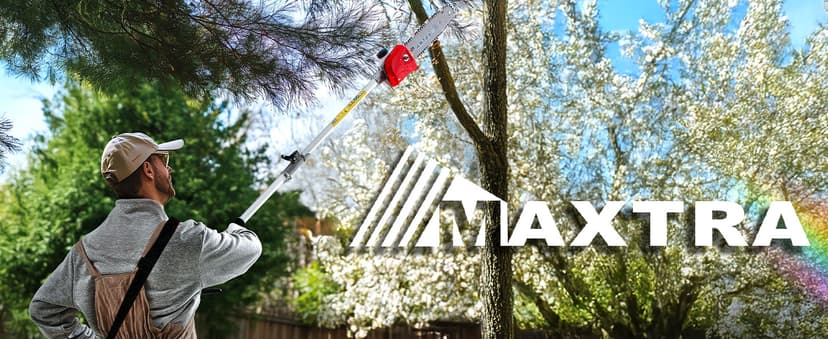 Pole Saw Gas Powered, 16-Foot Reach 42.7CC 2-Cycle 10-Inch Bar Cordless Extendable Long Trimmer Power Gasoline Chainsaw For Tree Hedge Trimming Bush Pruning, Regular Saw Head