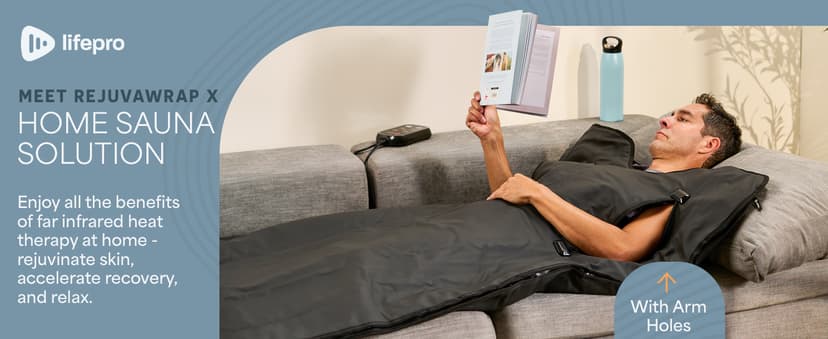 LifePro Infrared Sauna Blanket for Detox & Relaxation – Portable Far Infrared at Home Sauna for Detox, Muscle Tension Release, and Recovery – RejuvaWrap Series with Adjustable Heat Settings
