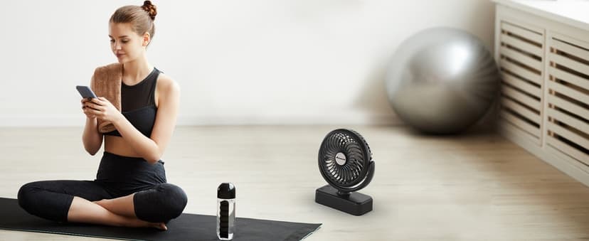 Portable Camping Fan with LED Lantern- 40H Work Time Rechargeable Battery Operated Fan with Hanging Hook for Tent Car RV Hurricane Emergency Outages Survival Kit