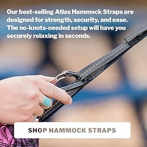 ENO Atlas XL Suspension System - Tree Strap for Hammock - Accessories for Camping, Hiking, and Backpacking - Black/Royal