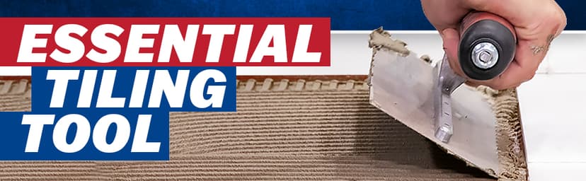 MARSHALLTOWN Standard Notched Trowel, Square Notch, 6x6x6 mm Notch Size, DuraSoft Left-Handed, Flooring and Tiling, Tile Tool, Made in the USA, 702SDL