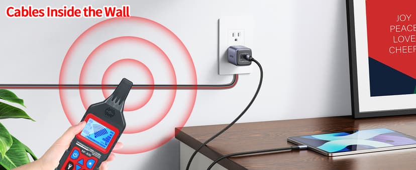 Underground Cable Wire Locator, RockyMars Cable Tester Wire Tracker, Detect Cables, NF826 Underground Wire Locator for Dog Fence Cables, Wire Detector Test Short Circuit Breaker of Wall