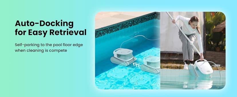 Poolmate Hydro 4 SE Corded Robotic Pool Cleaner, 150W 180μm Class Basket Filter Pool Vacuum with Climbing Walls & Floors, Ideal for Inground Pools Up to 40FT Long Cable