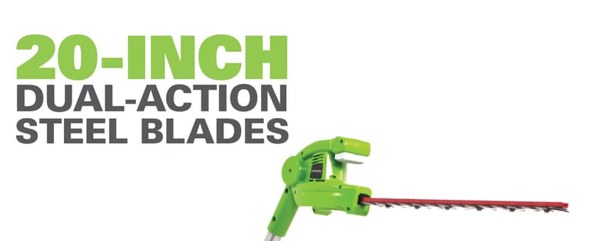 Greenworks 40V 8" Pole Saw + Pole Hedge, 2.0Ah Battery (Gen 1)