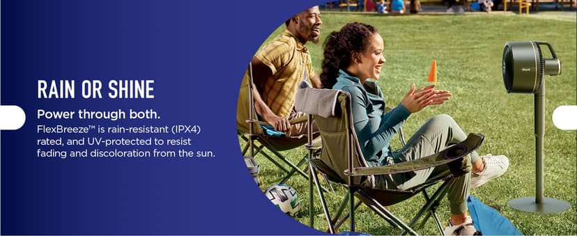 Shark FlexBreeze Fan - Indoor & outdoor oscillating fan, pedestal & tabletop, corded & cordless portable fan with outdoor InstaCool misting attachment - FA222