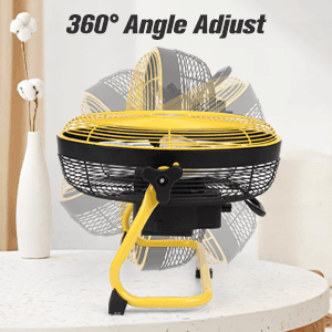 16" Large Solar Rechargeable Floor Fan, 15600 mAh 20W Solar Powered Portable Battery Fan for Home Outdoor Camping Gazebo Chicken Coop Greenhouse Barn, with 360° Adjust Tilt