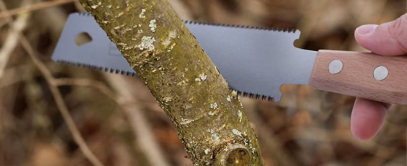 RUITOOL Japanese Hand Saw 6 Inch Double Edge Sided Pull Saw Ryoba SK5 Flexible Blade 14/17 TPI Flush Cut Beech Handle Wood Saw for Woodworking Tools