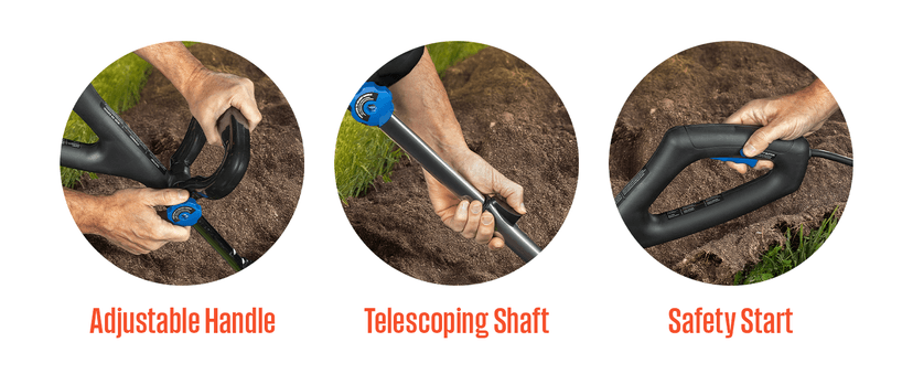 Westinghouse 6-Inch, 2.5 Amp Corded Electric Mini Tiller Cultivator for Gardening, Lightweight, 4 Steel Blades