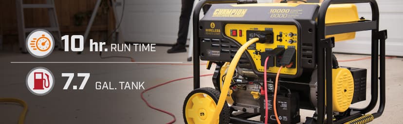 Champion Power Equipment 10,000-Watt Wireless Remote Start Home Backup Portable Generator with CO Shield